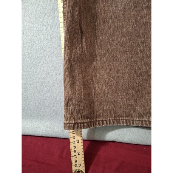 Knockout Jeans Men 36x32 Brown Whiskering Baggy Grunge Wide Leg Hip Hop Y2K EUC - Picture 5 of 13